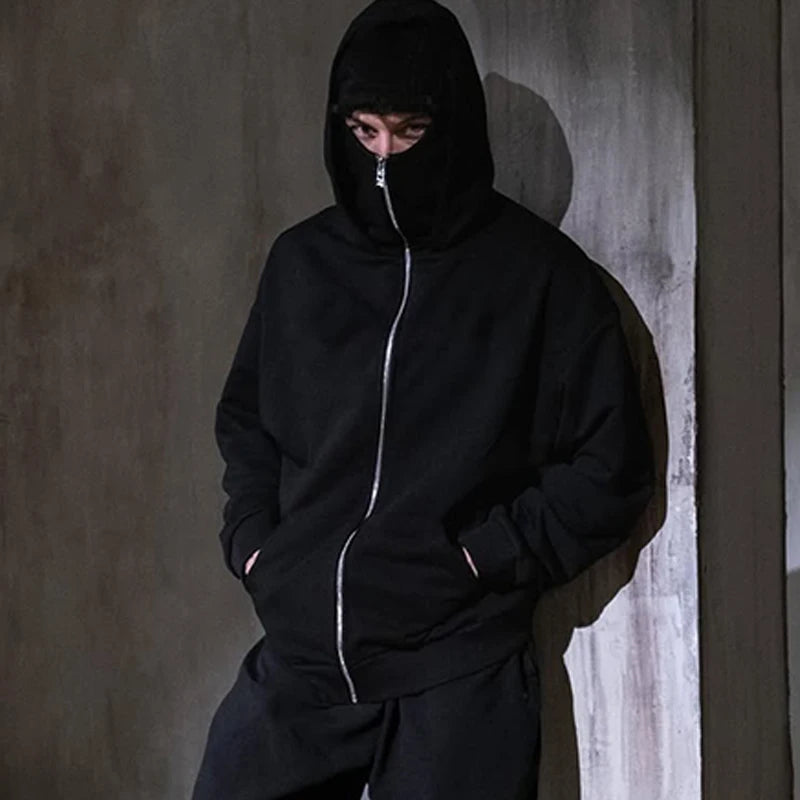 Men’s Ninja Hoodie – Loose Fit, Zipper