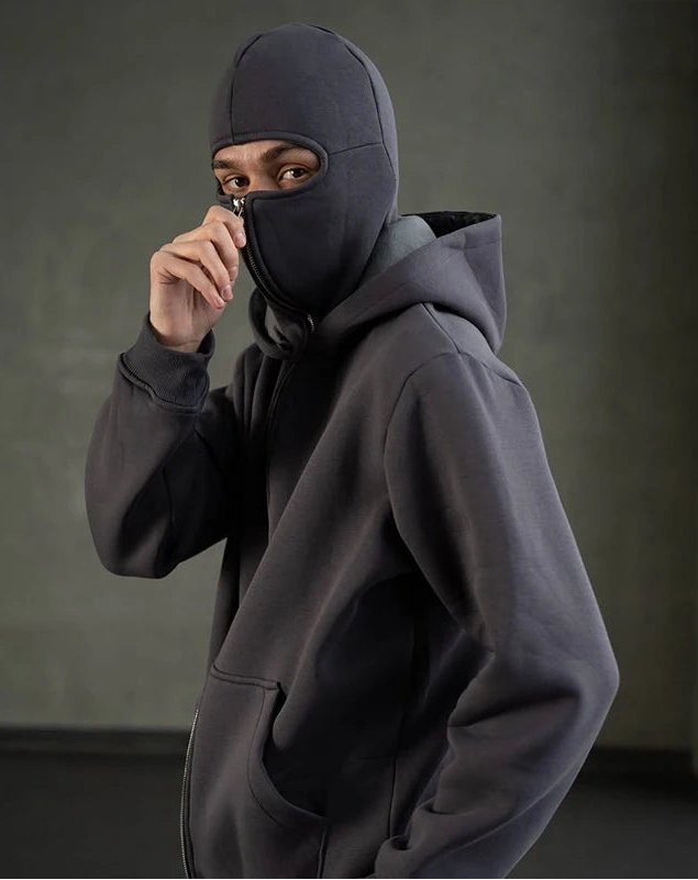 Men’s Ninja Hoodie – Loose Fit, Zipper