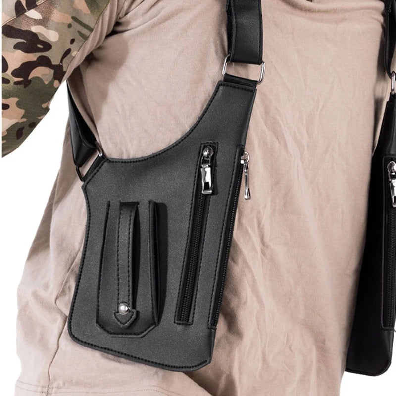 Double Shoulder Strap Multi-Pocket Bag