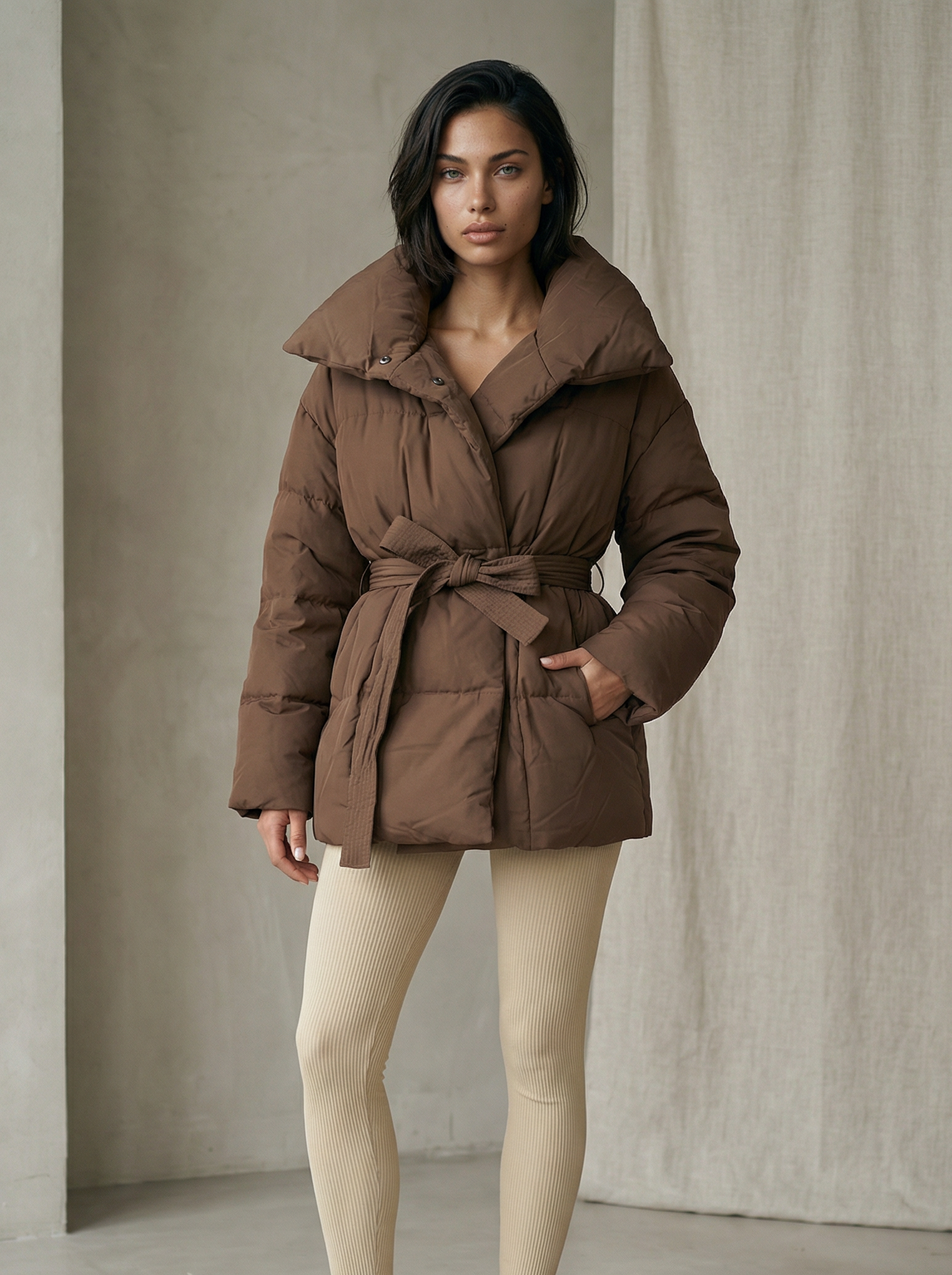 Women’s Faux Fur Coat – Vintage Patchwork, Warm & Stylish