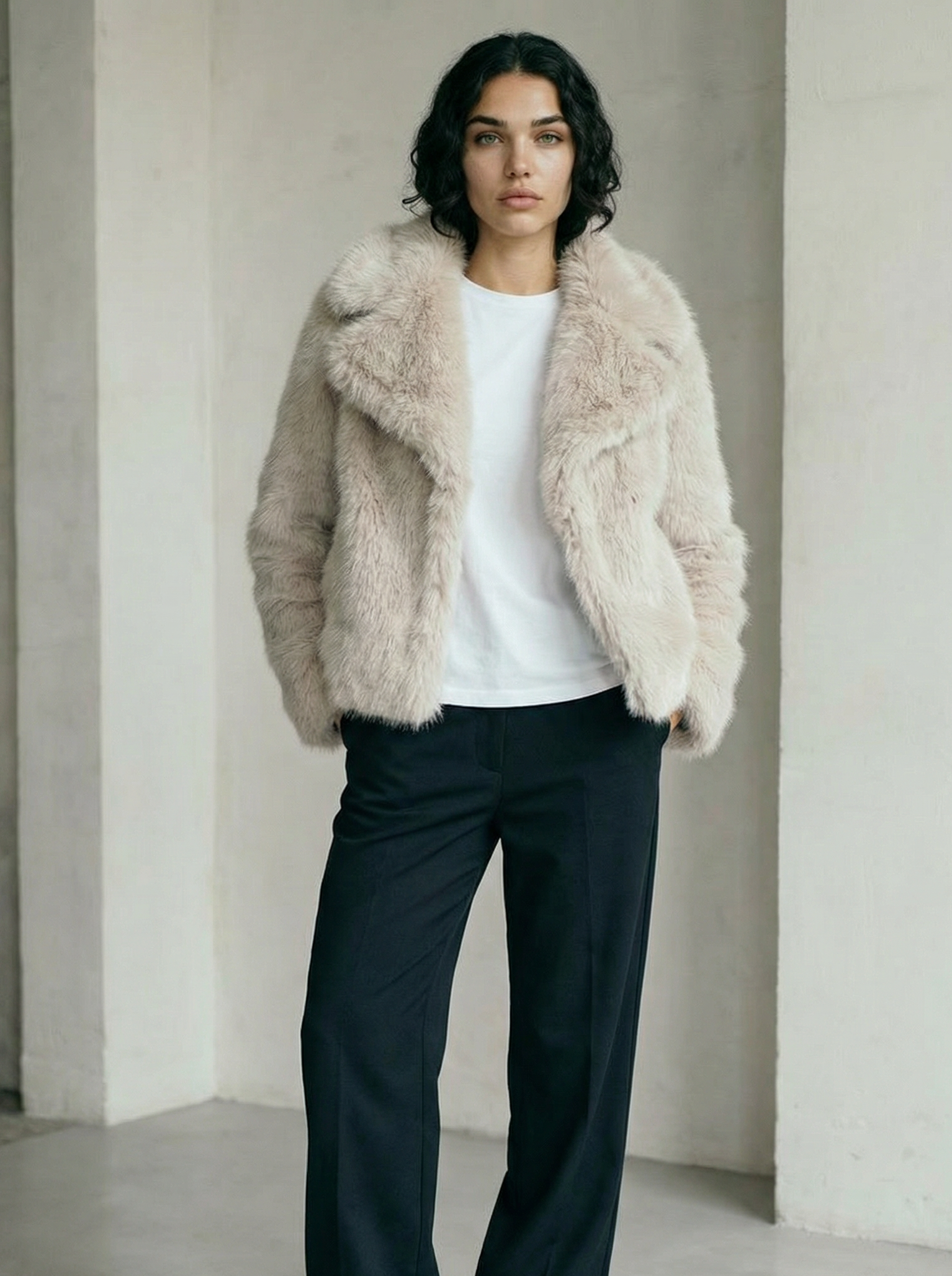 Warm & Stylish – Faux Fur Coat