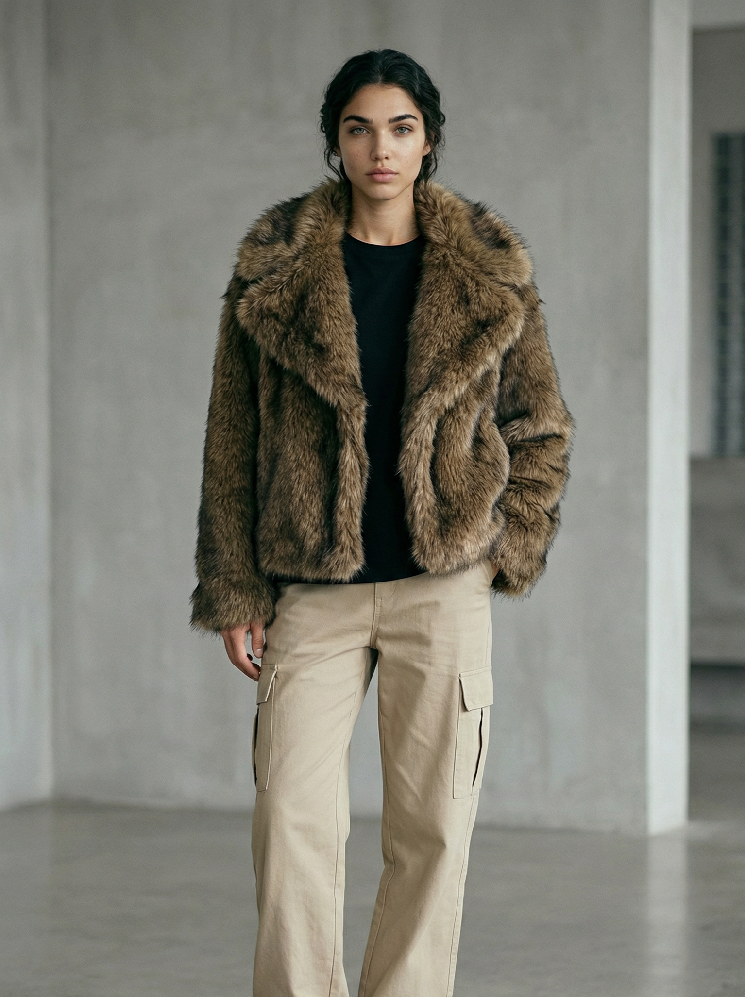 Warm & Stylish – Faux Fur Coat