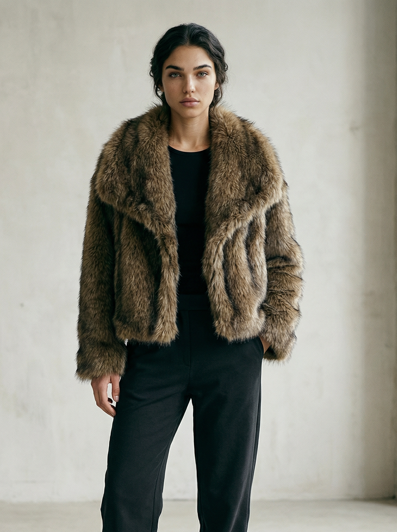 Warm & Stylish – Faux Fur Coat