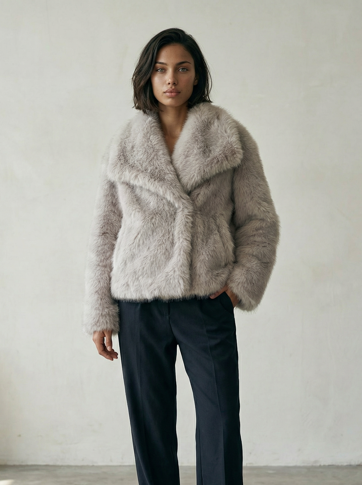 Warm & Stylish – Faux Fur Coat