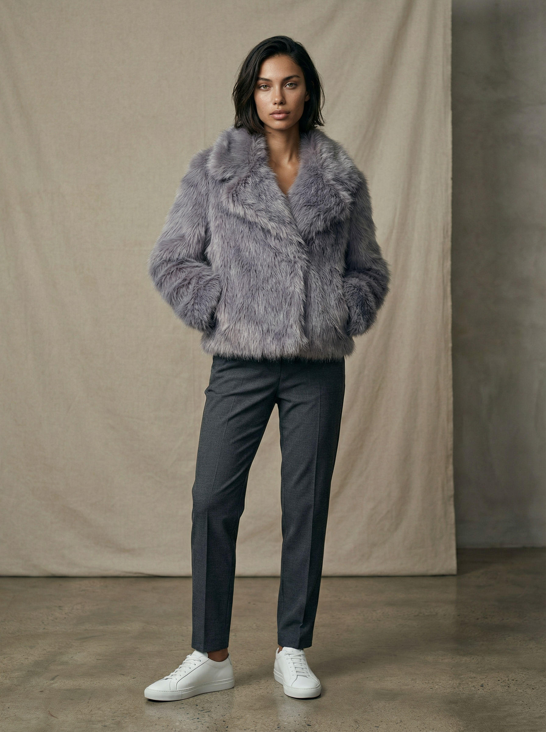 Warm & Stylish – Faux Fur Coat