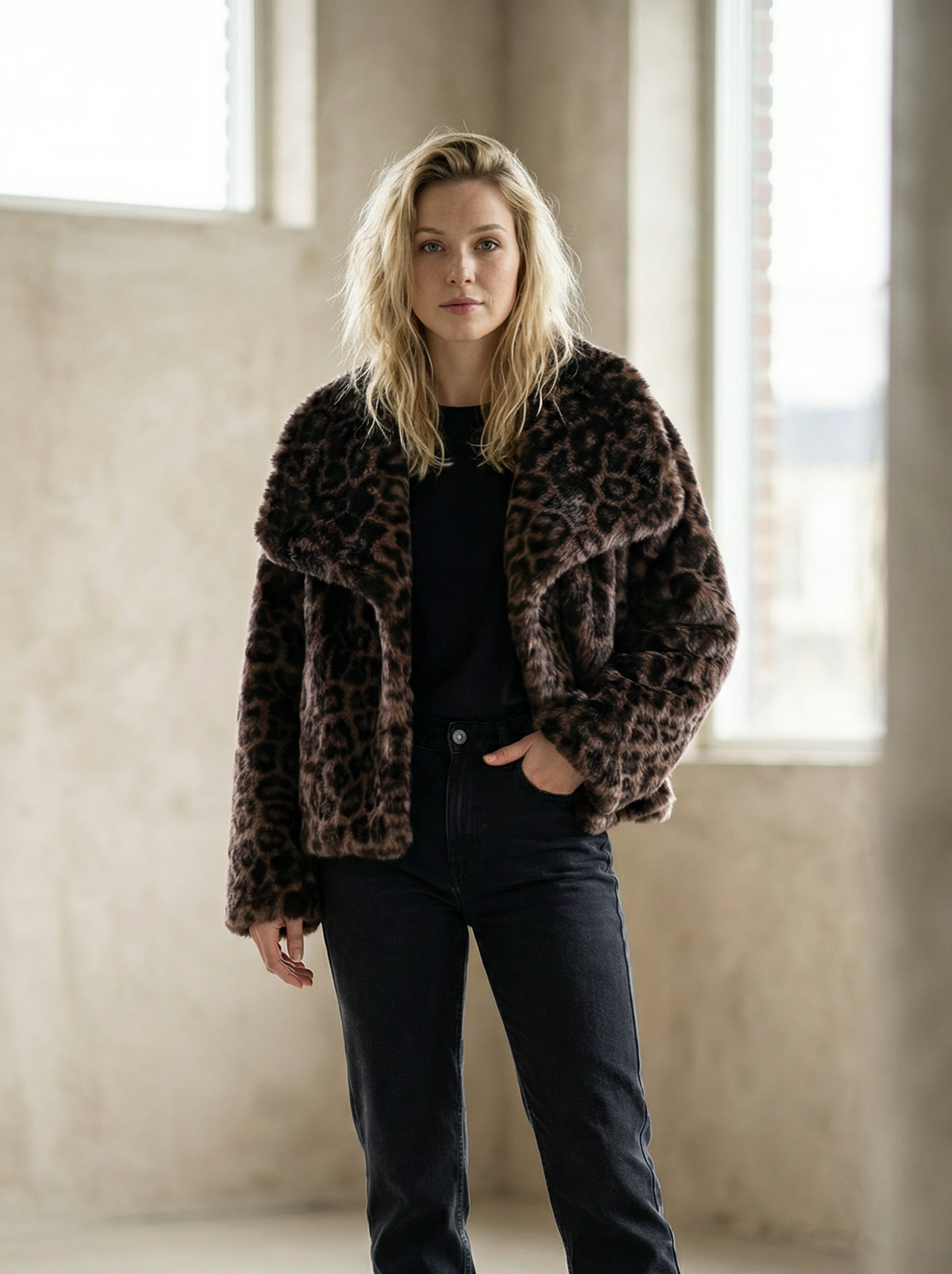 Warm & Stylish – Faux Fur Coat