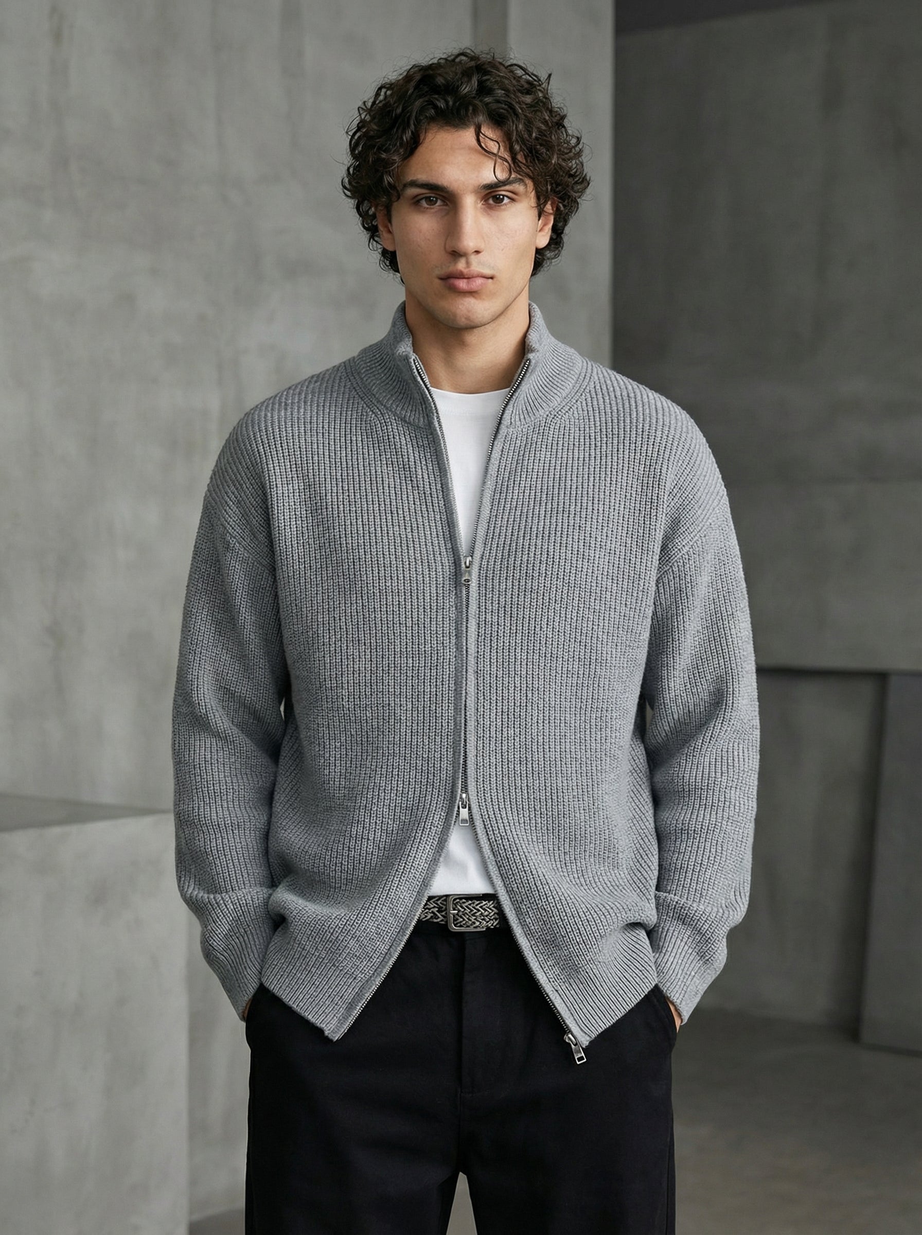 Casual Knit Sweater – Crew Neck, Loose Fit Korean Style