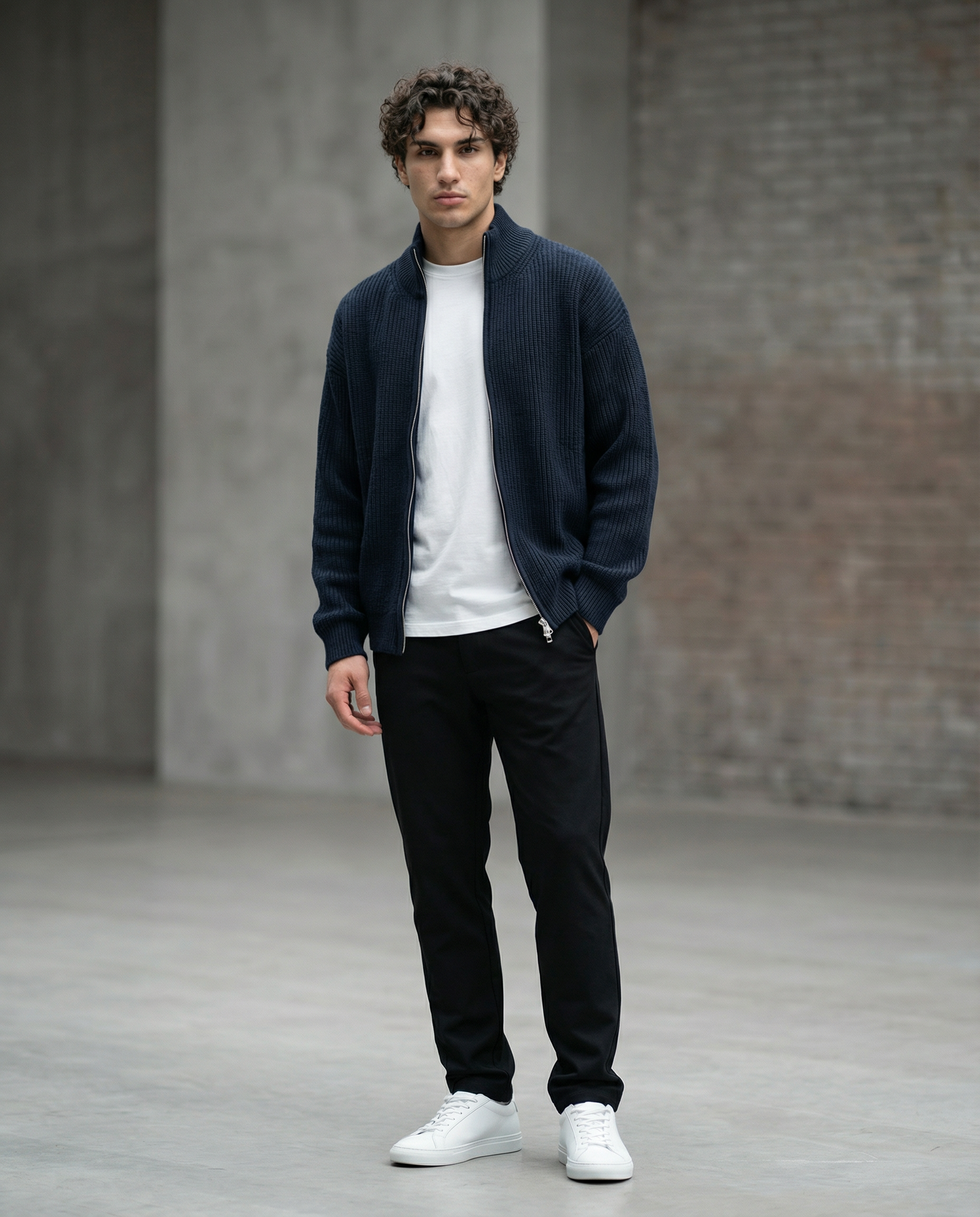 Casual Knit Sweater – Crew Neck, Loose Fit Korean Style