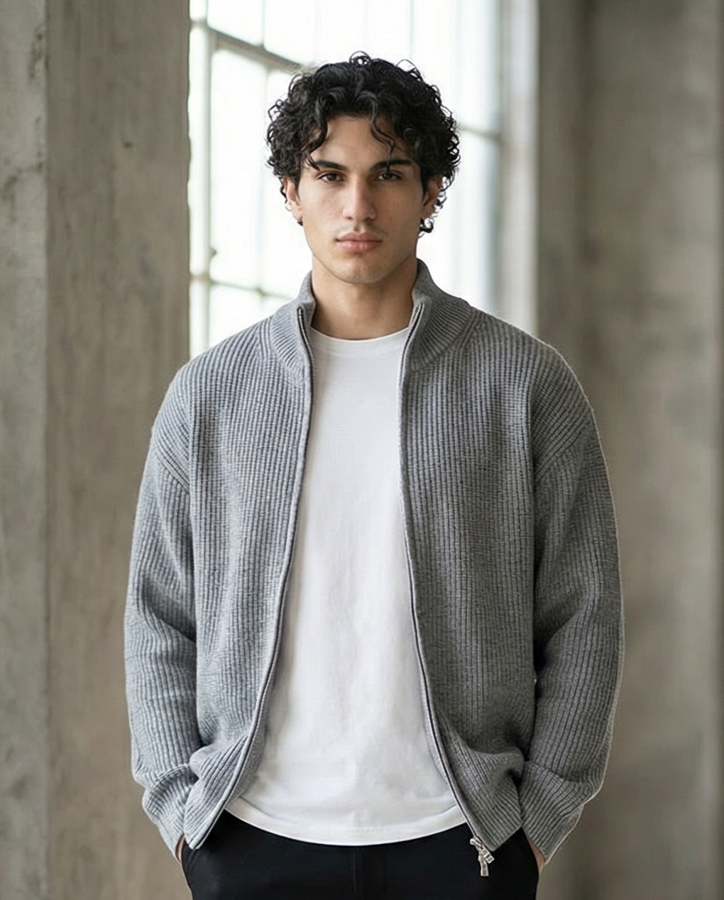 Casual Knit Sweater – Crew Neck, Loose Fit Korean Style