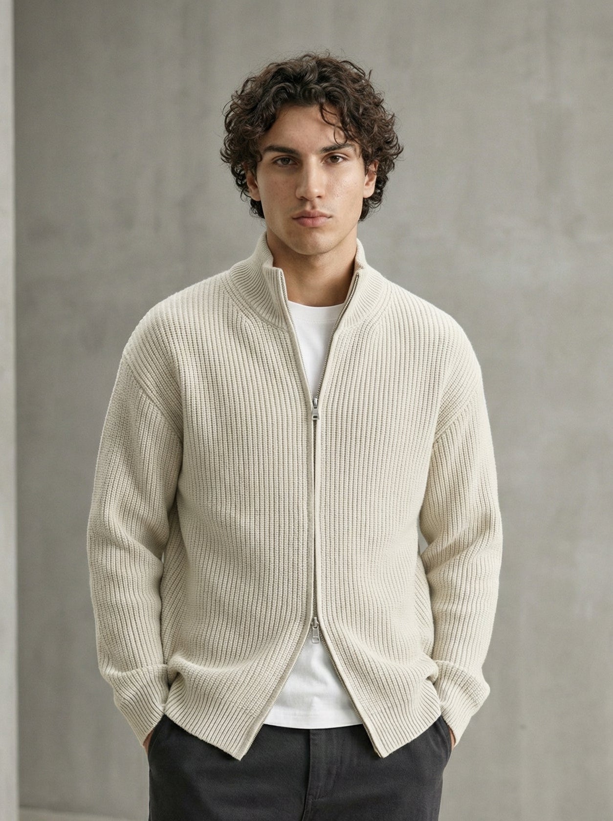 Casual Knit Sweater – Crew Neck, Loose Fit Korean Style