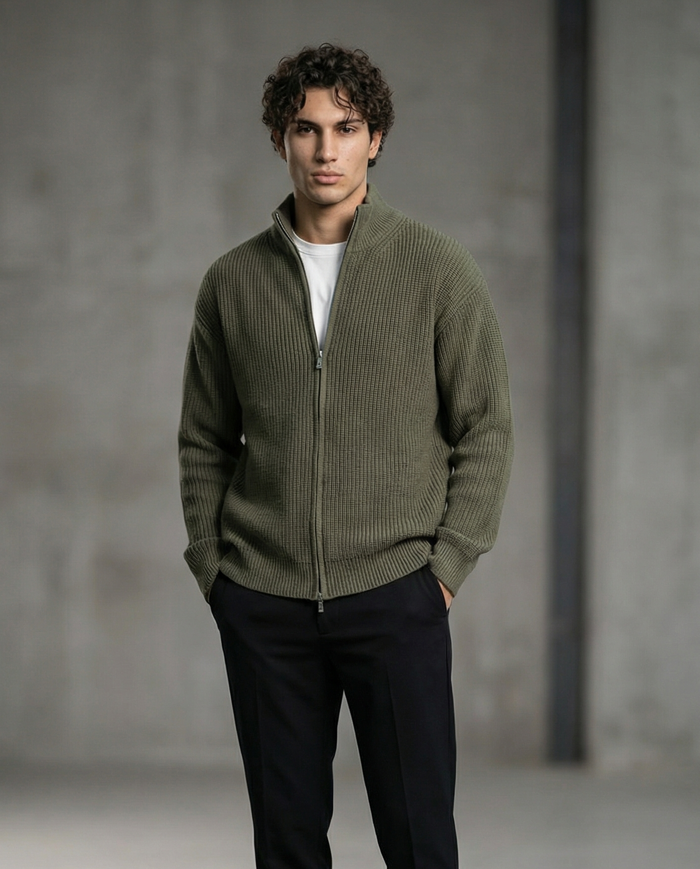 Casual Knit Sweater – Crew Neck, Loose Fit Korean Style