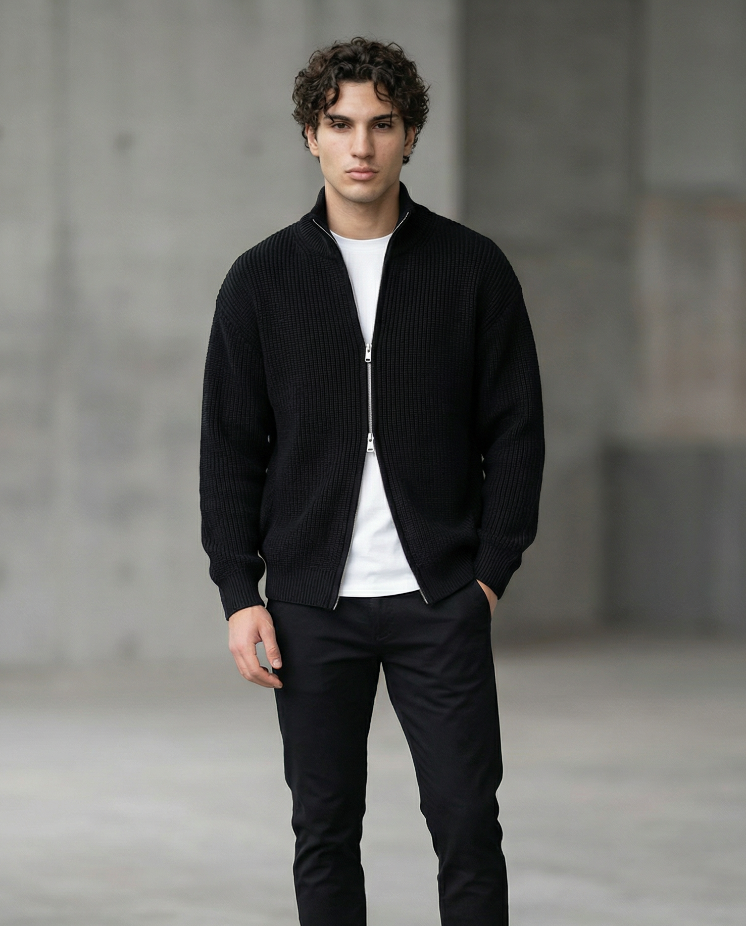 Casual Knit Sweater – Crew Neck, Loose Fit Korean Style