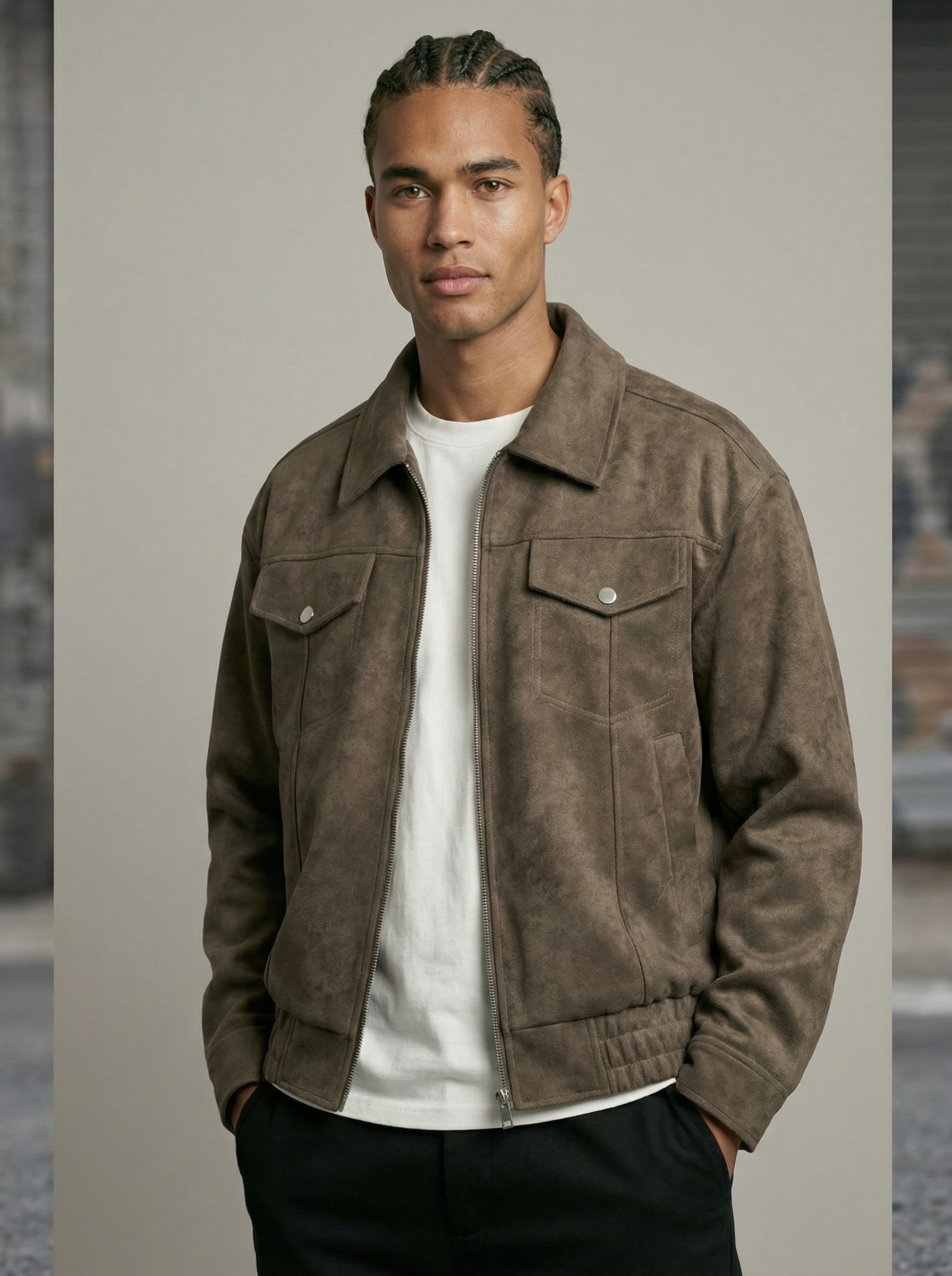 Casual Zip-Up Jacket – Loose Fit