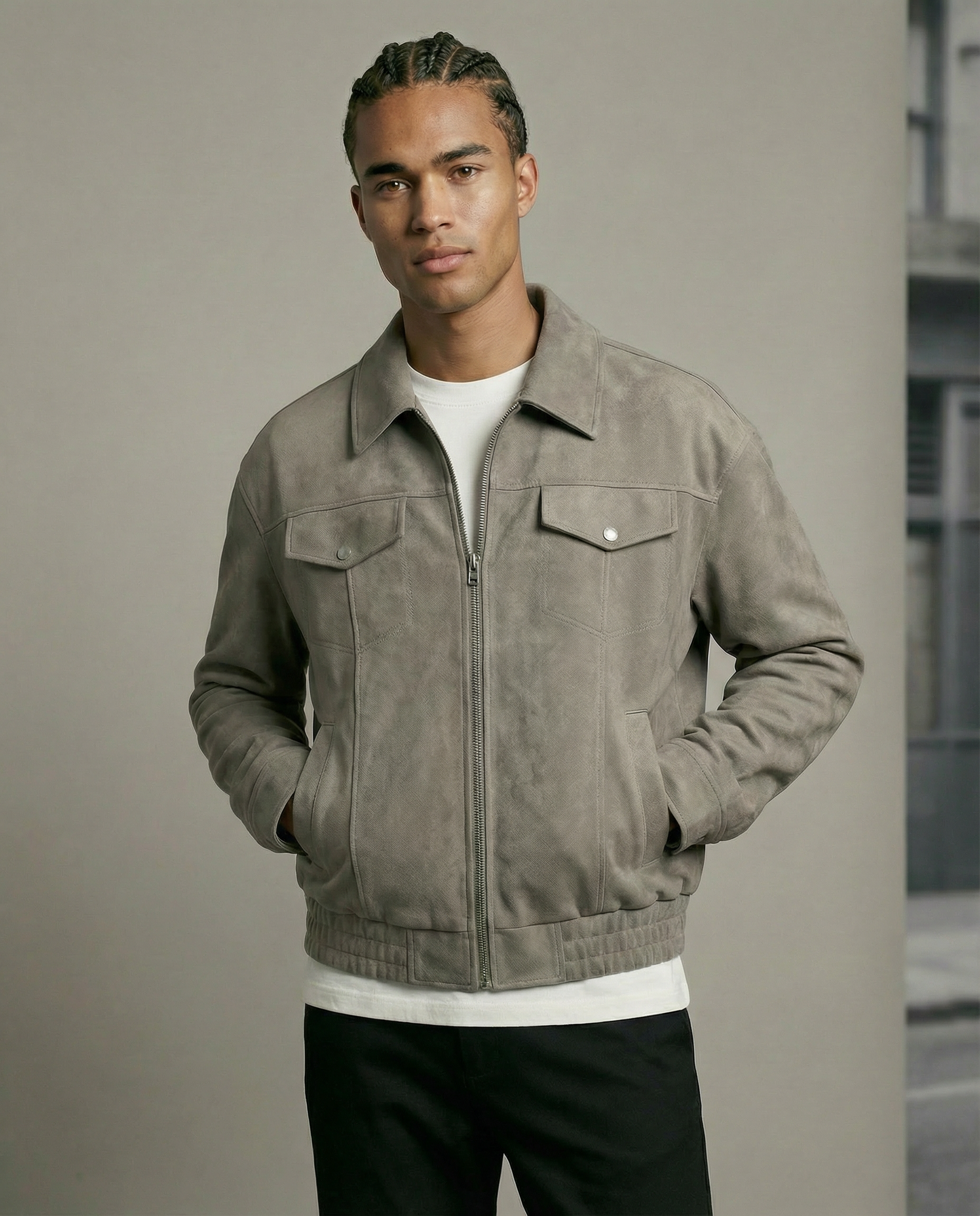 Casual Zip-Up Jacket – Loose Fit