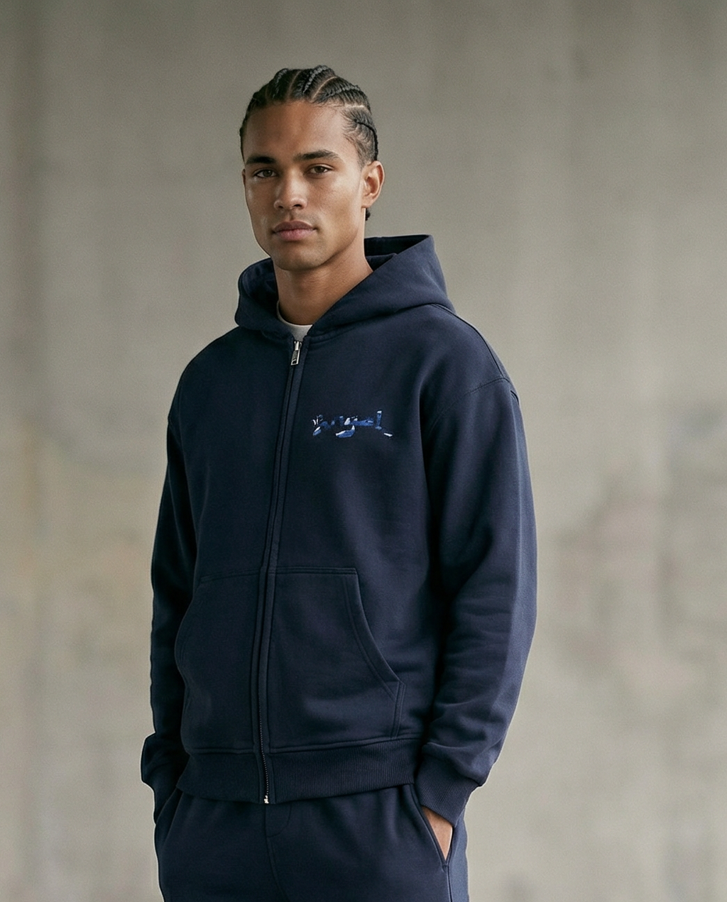 1/2 angel Zipper Hoodie