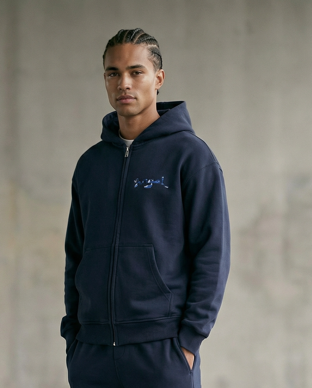 1/2 angel Zipper Hoodie